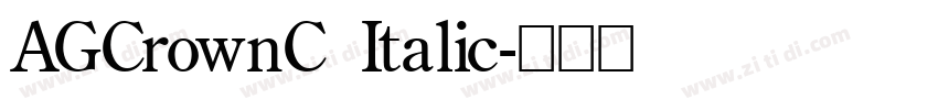 AGCrownC Italic字体转换